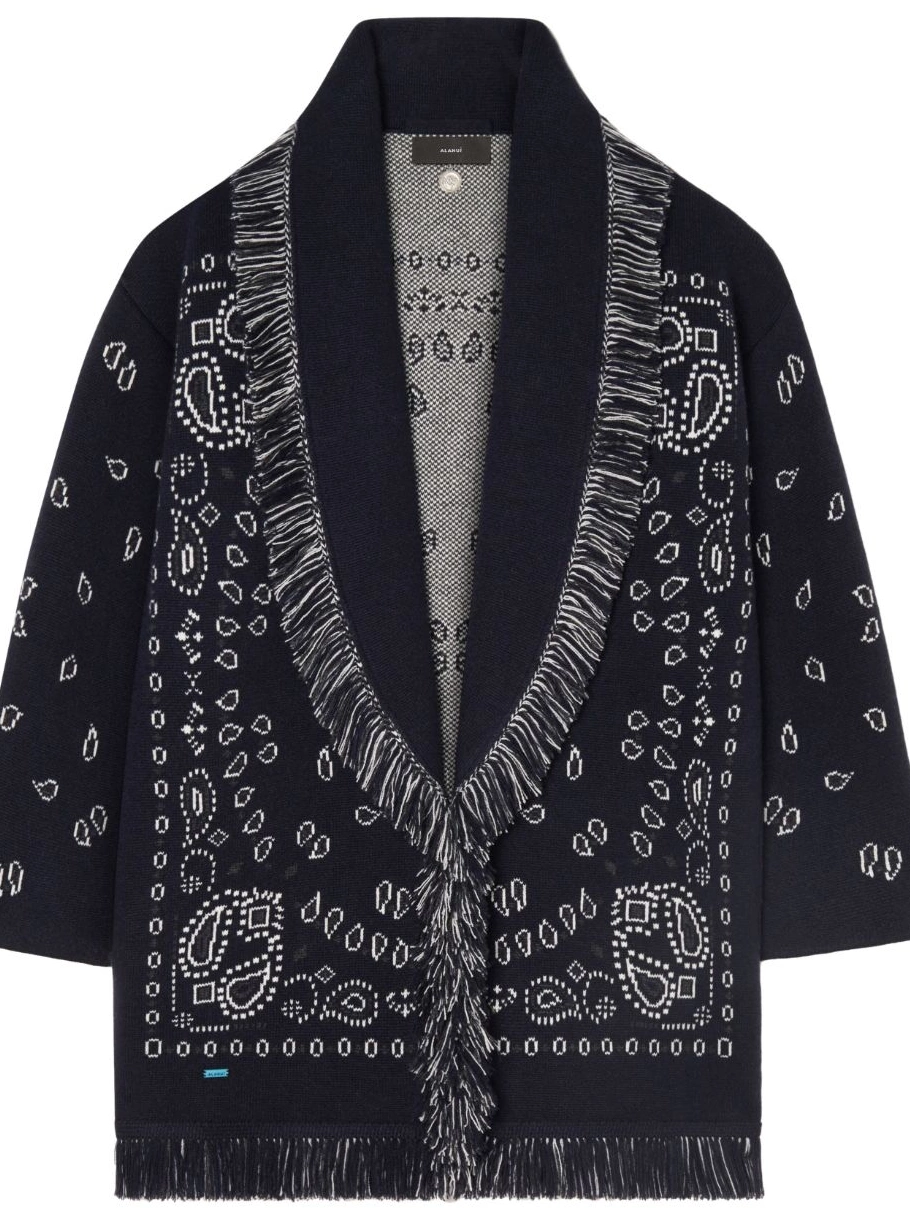 Affordable cashmere cardigan Women jacquard Alanui Bandana 0730
